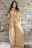 Basso Shirring Wide Leg Pant Camel